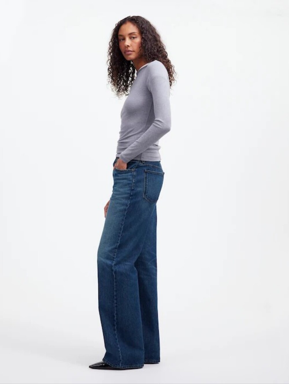 Madewell Low-Slung Baggy Jeans In Moffat (MEDIUM) Wash Rigid 29W 30L